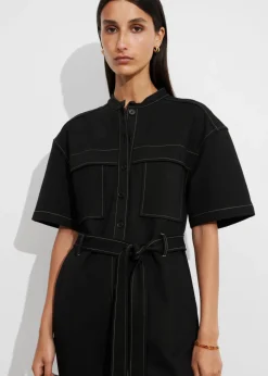 Cheap & Other Stories Short-Sleeve Utility Jumpsuit Black