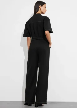 Cheap & Other Stories Short-Sleeve Utility Jumpsuit Black