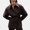 Cheap & Other Stories Silk-Blend Shirt Brown