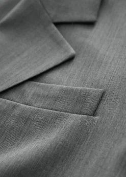 Discount & Other Stories Single-Breasted Blazer Grey