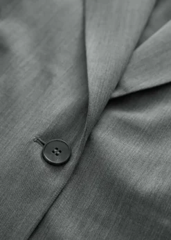 Discount & Other Stories Single-Breasted Blazer Grey