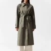 Cheap & Other Stories Single-Breasted Trench Coat Khaki