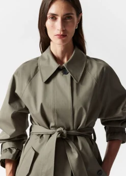 Cheap & Other Stories Single-Breasted Trench Coat Khaki