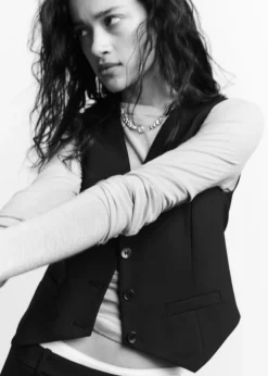 Shop & Other Stories Single-Breasted Vest Black
