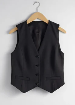 Shop & Other Stories Single-Breasted Vest Black