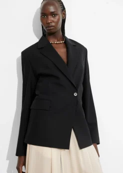 Best & Other Stories Single-Breasted Wool Blazer Black
