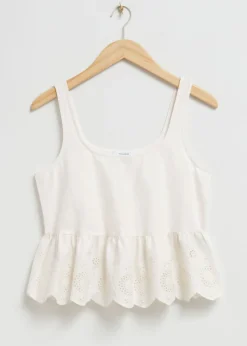 Best & Other Stories Sleeveless Broderie Anglaise Top