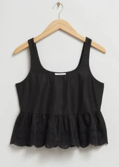 Best & Other Stories Sleeveless Broderie Anglaise Top