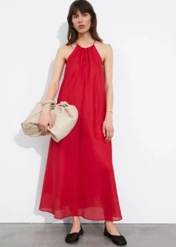 Online & Other Stories Sleeveless Halterneck Midi Dress