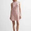Store & Other Stories Sleeveless Jacquard Mini Dress Pink