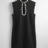 Store & Other Stories Sleeveless Rhinestone Mini Dress Black