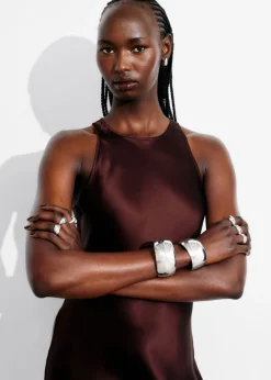Sale & Other Stories Sleeveless Satin Midi Dress