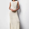 Shop & Other Stories Sleeveless Silk-Blend Midi Dress White