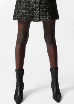 Hot & Other Stories Sleeveless Tweed Mini Dress Black Tweed