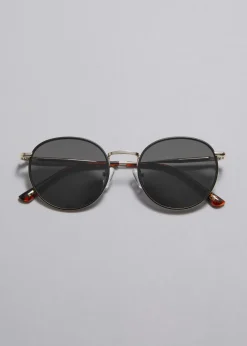 Hot & Other Stories Slim Oval-Frame Sunglasses