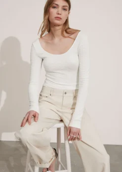 Hot & Other Stories Slim Textured Top