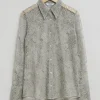 Clearance & Other Stories Slim-Fit Lace Shirt Grey Floral