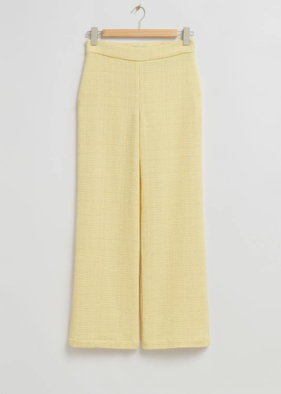 Best & Other Stories Slim-Fit Tweed Trousers Light Yellow