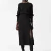 Fashion & Other Stories Slit-Detailed Midi Dress Black