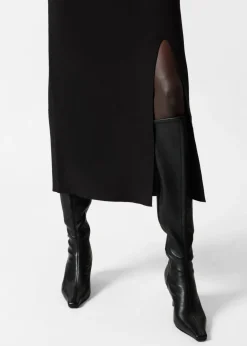 Fashion & Other Stories Slit-Detailed Midi Dress Black