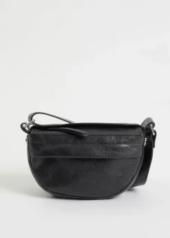 Fashion & Other Stories Small Soft Leather Crossbody Bag Black