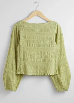 New & Other Stories Smocked Blouse
