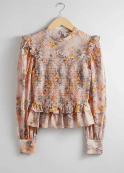 Best Sale & Other Stories Smocked Frill Blouse