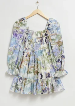 Sale & Other Stories Smocked Mini Dress