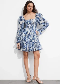 Sale & Other Stories Smocked Mini Dress