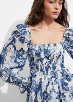 Sale & Other Stories Smocked Mini Dress