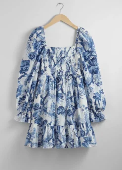 Sale & Other Stories Smocked Mini Dress