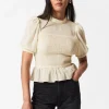 Outlet & Other Stories Smocked Peplum Blouse