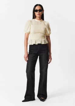 Outlet & Other Stories Smocked Peplum Blouse