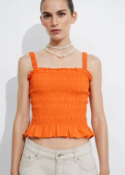 Flash Sale & Other Stories Smocked Peplum Top