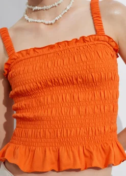 Flash Sale & Other Stories Smocked Peplum Top