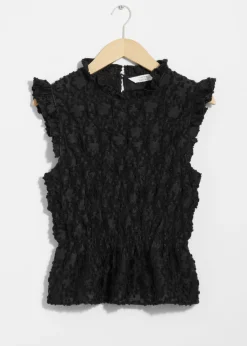 Best & Other Stories Smocked Peplum Top