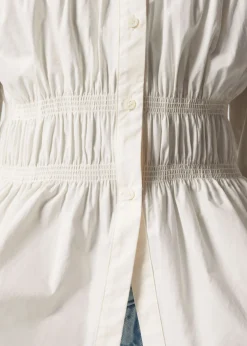New & Other Stories Smocked Shirt White