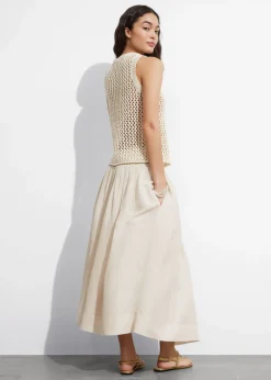 Store & Other Stories Smock-Waist Midi Skirt