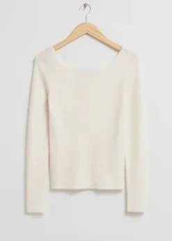 Sale & Other Stories Square-Neck Knit Top