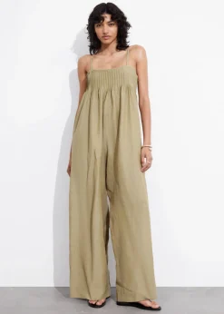 New & Other Stories Strappy Jumpsuit Beige