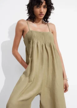 New & Other Stories Strappy Jumpsuit Beige