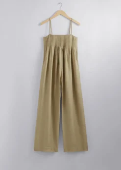 New & Other Stories Strappy Jumpsuit Beige