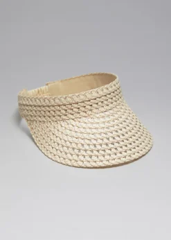 Fashion & Other Stories Straw Sun Visor