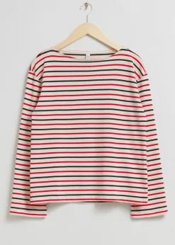 Discount & Other Stories Striped Jersey Top
