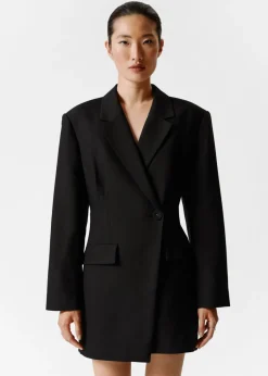 Fashion & Other Stories Structured Blazer Mini Dress Black