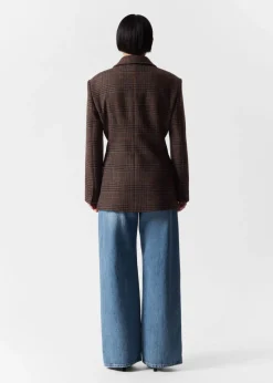 Cheap & Other Stories Structured Tweed Blazer Brown Tweed