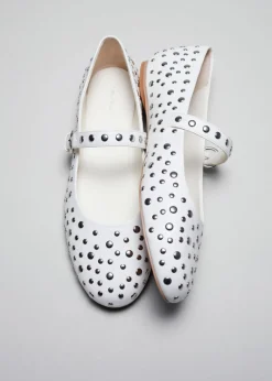Cheap & Other Stories Studded Leather Ballet Flats