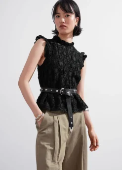 Cheap & Other Stories Studded Leather Belt Black