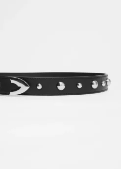 Cheap & Other Stories Studded Leather Belt Black