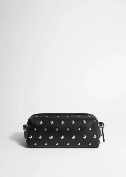 Fashion & Other Stories Studded Leather Clutch Black